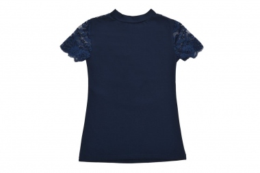 Камелия блузка детская кор. рукав - темно-синий