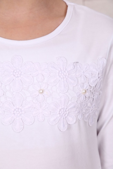 Блузка Аксиния дл. рукав - белый