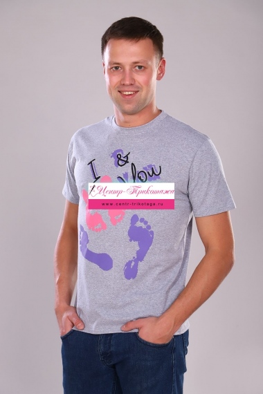 Футболка - серый меланж №Н-24856