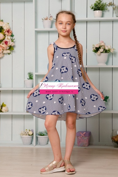 Сарафан детский - синий №Н-5122