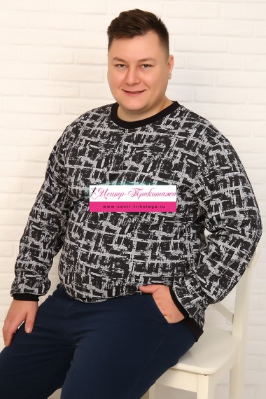Джемпер (большие размеры, чёрный) №НТ-Д-4542-1 3П/104